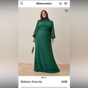 NWT Reformation Midleton ES Gown